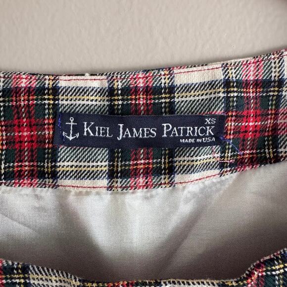 Kiel James Patrick Sleeveless Plaid Deck The Halls Shift Dress Extra Small XS - Picture 2 of 5